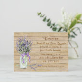 Invitation Russe Country Mason Jar French Lavender Bouquet (Debout devant)