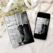 Invitation Russe Cowboy Bottes Western Couples Wedding shower