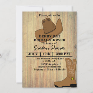Invitation Russe Cowboy Kentucky Derby Fête des mariées