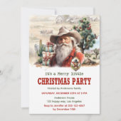 Invitation Russe Cowboy Père Noël Christmas Party (Devant)