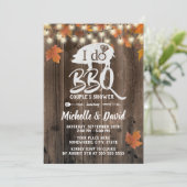 Invitation Russe d'automne laisse I DO BBQ Barn Mariage (Debout devant)