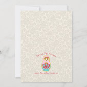 Invitation russe de douche de poupées (Dos)