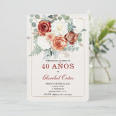 Invitation Russe ESPAGNOL Anniversaire modèles d'invitation (Debout devant)