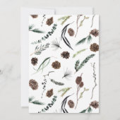 Invitation Russe Eucalyptus Dusty Winter Holiday Party (Dos)