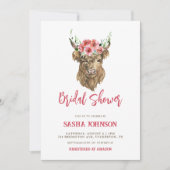 Invitation Russe Floral & Vache Imprimer Fête des mariées occ (Devant)