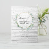 Invitation Russe géométrique Pays Barne Eucalyptus Mariage (Debout devant)