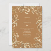 Invitation Russe Gypsophila Goldenrod Mariage de automne (Devant)