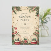 Invitation Russe hiver Globe de neige vacances (Debout devant)