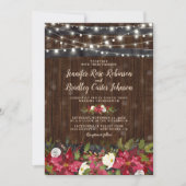 Invitation Russe hiver Noël Floral Barrel Mariage (Devant)