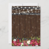 Invitation Russe hiver Noël Floral Barrel Mariage (Dos)