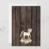 Invitation Russe Horse Aquarelle Fleur Pony fête d'anniversai (Dos)