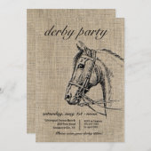 Invitation Russe Horse Derby (Devant / Derrière)