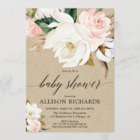 Russe kraft rose rousse magnolia fille baby shower