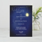 Invitation Russe Marine bleu aquarelle Mason Jar Mariage (Debout devant)