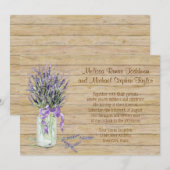 Invitation Russe Mason Jar French Lavender Bouquet Mariage (Devant / Derrière)