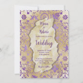 Invitation Russe Mexicain Pourpre Carreaux Mariage Mexicain (Devant)