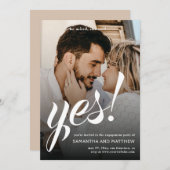 Invitation Russe Moderne Elle A Dit Oui Parti Engagement (Devant / Derrière)