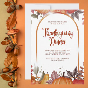 Invitation Russe Moisson Automne Thanksgiving Dîner