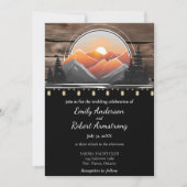 Invitation Russe Mountain Valley Forest Sunset Nature (Devant)