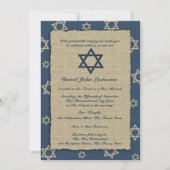 Invitation Russe Navy Blue Bar Mitzvah (Devant)