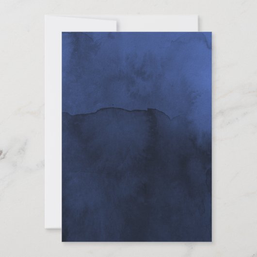 Invitation Russe Navy et Faux Parties scintillant Mariage flo (Dos)