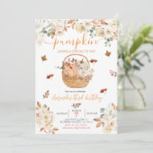 Invitation Russe Orange Blanc Citrouille troisième anniversai (Debout devant)