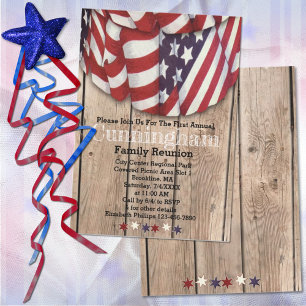 Invitation Russe Patriotique Rouge Bleu Bleu Anniversaire