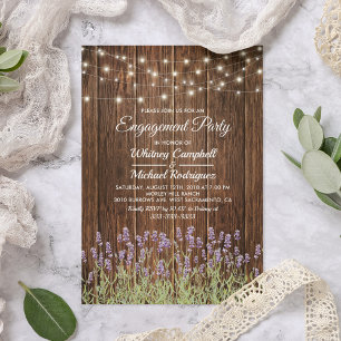 Invitation Russe Pays Lavender Lights Partie Engagement