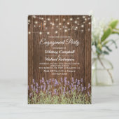 Invitation Russe Pays Lavender Lights Partie Engagement (Debout devant)