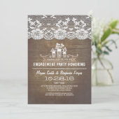 Invitation Russe pays mason jars lace fiançailles (Debout devant)