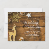 Invitation Russe Pays Noël Cerf étoile Mariage (Devant)