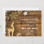 Invitation Russe Pays Noël Deer Engagement Party (Devant)