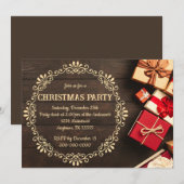 Invitation Russe Pays Occidental Jour de Noël Dîner fête (Devant / Derrière)