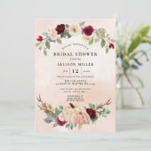 Invitation Russe Pêche Bourgogne Citrouilles Automne Fête des (Debout devant)