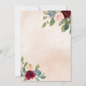 Invitation Russe Pêche Bourgogne Citrouilles Automne Fête des (Dos)