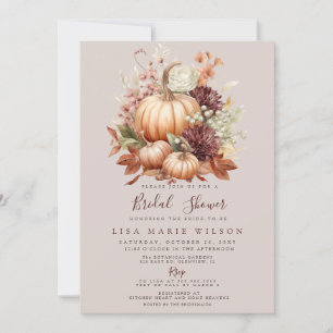 Invitation Russe Pêche Bourgogne Citrouilles Automne Fête des