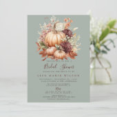 Invitation Russe Pêche Bourgogne Citrouilles Automne Fête des (Debout devant)