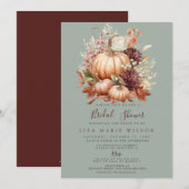 Invitation Russe Pêche Bourgogne Citrouilles Automne Fête des (Devant / Derrière)