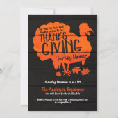 Invitation Russe Personnalisé Turquie Thanksgiving Dîner (Devant)