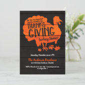 Invitation Russe Personnalisé Turquie Thanksgiving Dîner (Debout devant)