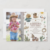 Invitation Russe photo premier Rodeo Wild West 1er anniversai (Devant)