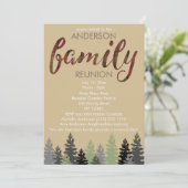 Invitation Russe Plaid et Pine Country Réunion familiale (Debout devant)