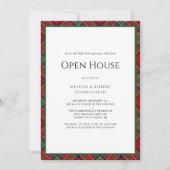 Invitation Russe Plaid Open House Tartan Christmas Party (Devant)