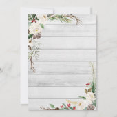 Invitation Russe Red Bird Holly Wood Fête (Dos)