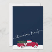 Invitation Russe Red Green Truck Feuilles Fête (Dos)