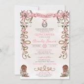 Invitation Russe rose Boho Ouest Charra Quinceanera (Devant)