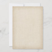 Invitation Russe Rose Floral Burlap Lace (Dos)