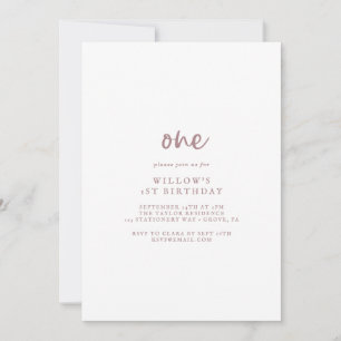 Invitation Russe Rose Gold Script Première fête d'anniversair