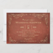Invitation Russe rouille orange vigne rouge Wedding shower (Devant)