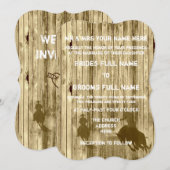 Invitation Russe sauvage ouest style cowboy mariage (Devant / Derrière)